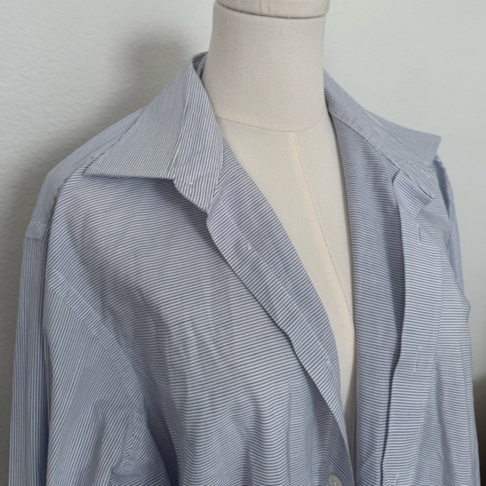 *SOLD* Christian Dior Men’s Blue Striped Button Down Dress Shirt